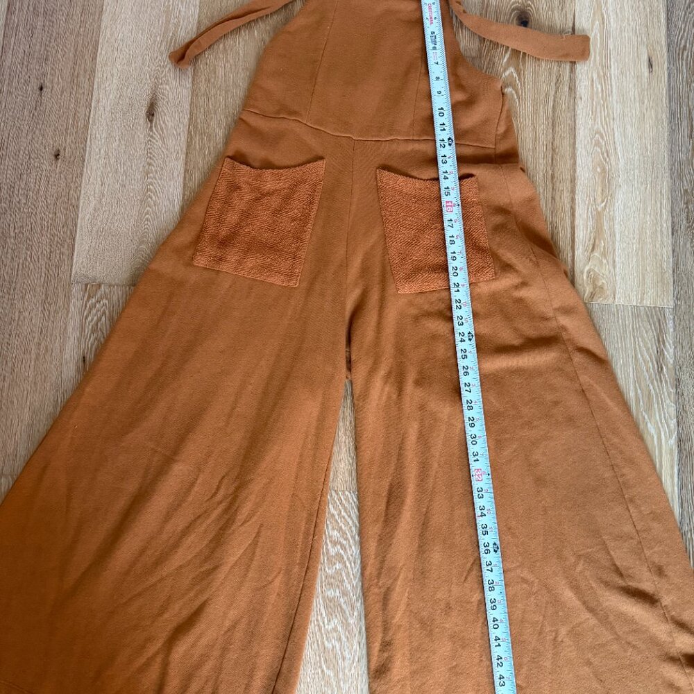 Bucket List - Burnt Orange/Rust Wide Leg Jumpsuit - Size S - Picture 4 of 9